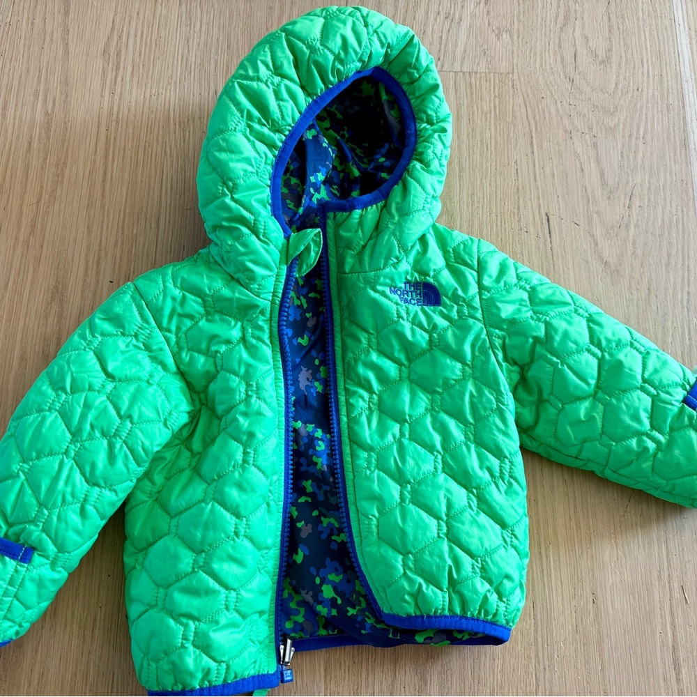 The North Face Kids Green and Blue Jacket